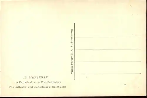 Marseille La Cathedrale et le Fort Saint-Jean / Marseille /Arrond. de Marseille