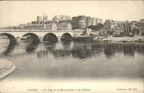 Angers Le Pont de la Basse-Chaine et le Chateau / Angers /Arrond. d Angers