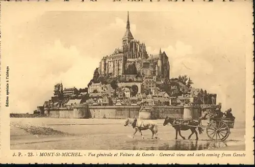 Mont-Saint-Michel Voiture de Genets / Pontorson /Arrond. d Avranches