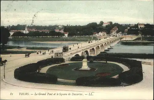 Tours Indre-et-Loire Le Grand Pont et le Square du Descartes / Tours /Arrond. de Tours