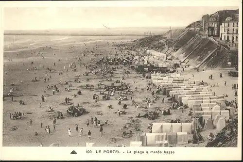 Le Portel La plage a maree basse / Le Portel /Arrond. de Boulogne-sur-Mer