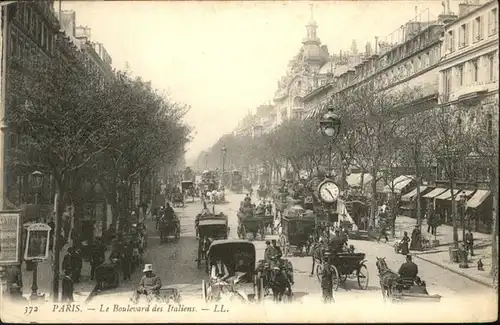 Paris Boulevard Italiens Kutsche / Paris /Arrond. de Paris