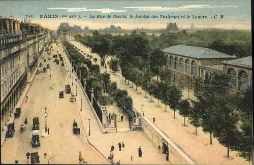 Paris Rue Rivoli Jardin Louvre / Paris /Arrond. de Paris