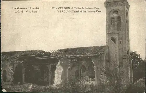 Verdun Meuse Eglise Church Faubourg Pave / Verdun /Arrond. de Verdun