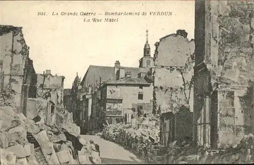 Verdun Meuse Rue Masel Bombardement / Verdun /Arrond. de Verdun