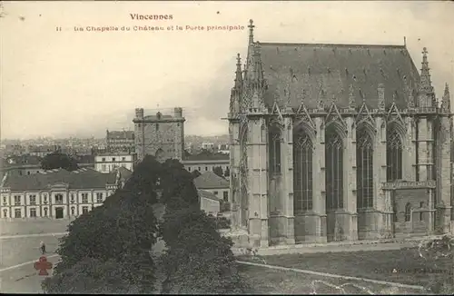 Vincennes la Chapelle du Chateau la Porte principale / Vincennes /Arrond. de Nogent-sur-Marne