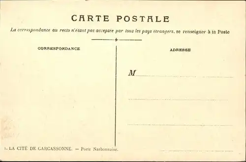 Carcassonne Porte Narbonnaise / Carcassonne /Arrond. de Carcassonne