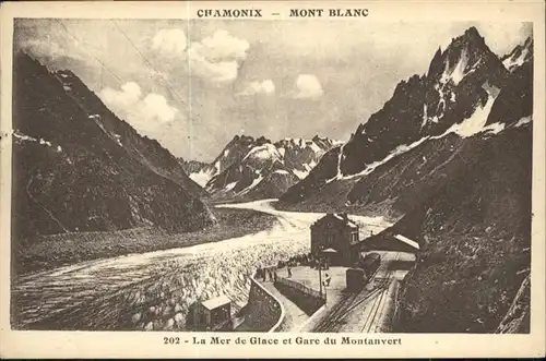 Chamonix la Mer de Glace Gare du Montanvert / Chamonix-Mont-Blanc /Arrond. de Bonneville