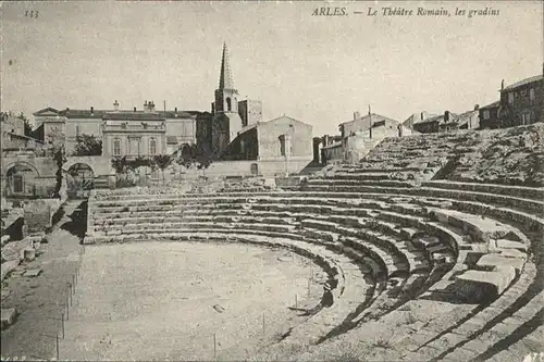 Arles Bouches-du-Rhone Theatre Romain les gradins / Arles /Arrond. d Arles