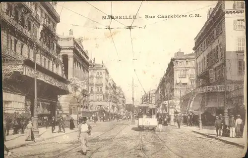 Marseille Rue Caneebiere Strassenbahn / Marseille /Arrond. de Marseille