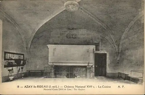 Azay-le-Rideau Chateau National la Cuisine / Azay-le-Rideau /Arrond. de Chinon