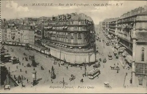 Marseille Rue de la Republique Quai du Port Strassenbahn / Marseille /Arrond. de Marseille