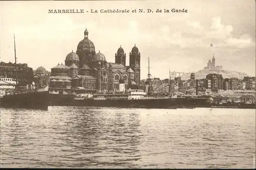 Marseille la Cathedrale Notre Dame de la Garde / Marseille /Arrond. de Marseille