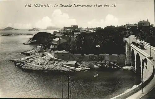 Marseille la Corniche Malmousque Pont Strassenbahn / Marseille /Arrond. de Marseille