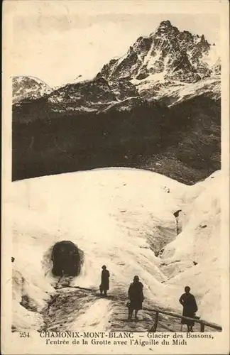 Chamonix Glacier des Bossons Entree de la Grotte Aiguille du Midi / Chamonix-Mont-Blanc /Arrond. de Bonneville