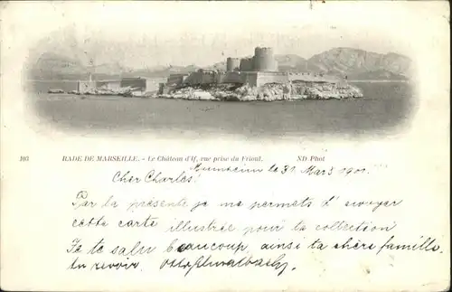 Marseille Rade de Marseille le Chateau d'If / Marseille /Arrond. de Marseille