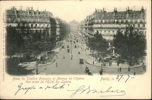 Paris Place du Theatre Francais Avenue de l'Opera / Paris /Arrond. de Paris