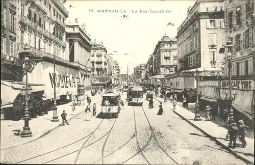 Marseille Rue Cannebiere Strassenbahn / Marseille /Arrond. de Marseille