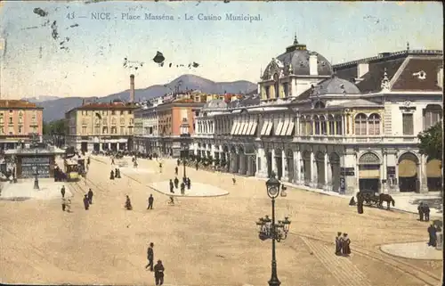 Nice Alpes Maritimes Place Massena le Casino Municipal Strassenbahn / Nice /Arrond. de Nice
