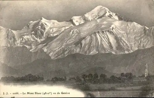 Mont Blanc vu de Geneve / Chamonix-Mont-Blanc /Arrond. de Bonneville