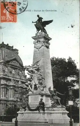 Paris Statue de Gambetta / Paris /Arrond. de Paris