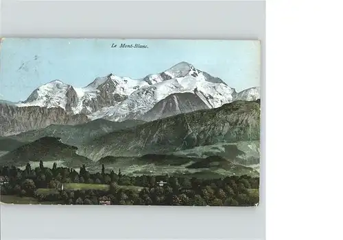 Mont Blanc vue generale  / Chamonix-Mont-Blanc /Arrond. de Bonneville