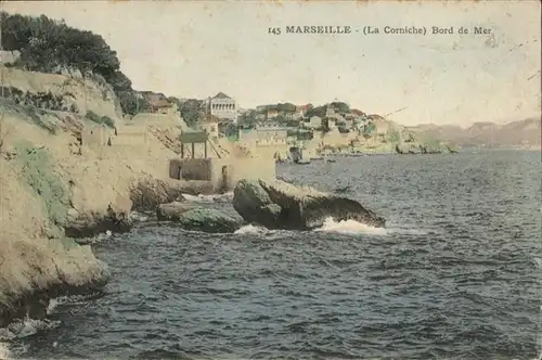 ca14150 Marseille Bord de Mer Kategorie. Marseille Alte Ansichtskarten