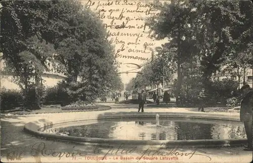Toulouse Haute-Garonne Square Lafayette Springbrunnen