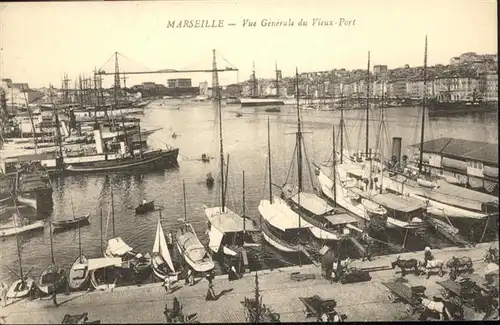 ca14516 Marseille Vieux Port Kategorie. Marseille Alte Ansichtskarten