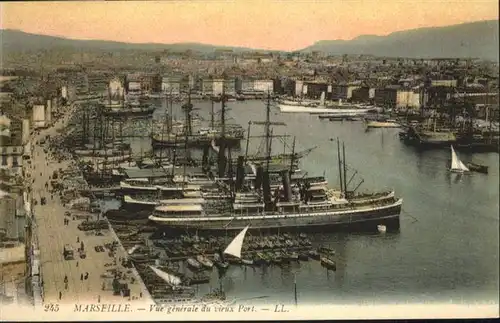 ca14518 Marseille Port Schiff Kategorie. Marseille Alte Ansichtskarten