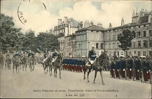 Paris [Handschriftlich] Armee Paradeaufstellung Pferd