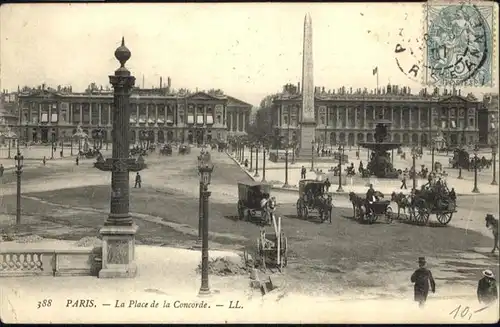 Paris Place de la Concorde Kutsche 