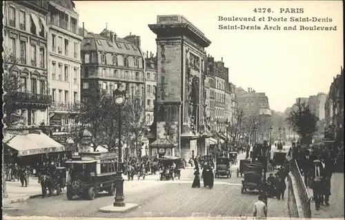 Paris Boulevard Porte Saint Denis Kutsche 