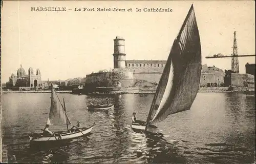 ca15477 Marseille Fort Saint Jean Cathedrale Schiff  Kategorie. Marseille Alte Ansichtskarten
