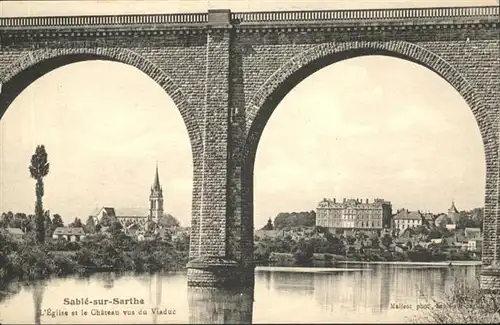 Sable-sur-Sarthe Chateau Eglisee Viaduc