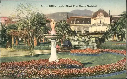 ca15538 Nice Alpes Maritimes Jardin Albert Casino Municipal Kategorie. Nice Alte Ansichtskarten