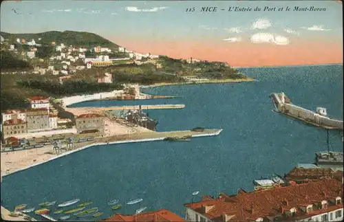 ca15554 Nice Alpes Maritimes Port Mont Boron Kategorie. Nice Alte Ansichtskarten
