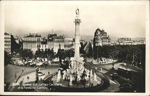 ca15673 Marseille Place Castellane Fontaine Cantini Kategorie. Marseille Alte Ansichtskarten