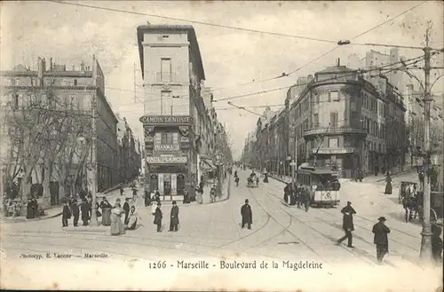 ca15806 Marseille Boulevard Magdeleine Strassenbahn  Kategorie. Marseille Alte Ansichtskarten