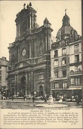 Paris Eglise Saint-Paul-Saint-Louis / Paris /Arrond. de Paris