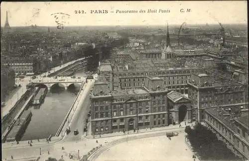 Paris Panorama des Huit Ponts / Paris /Arrond. de Paris