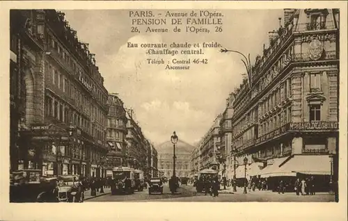 Paris Avenue de l`Opera / Paris /Arrond. de Paris