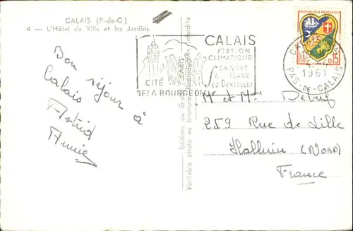 Calais Hotel de Ville
Jardins / Calais /Arrond. de Calais