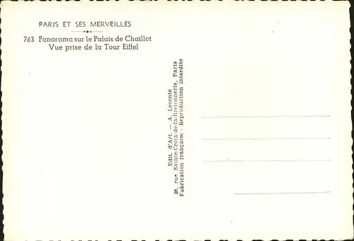 Paris Palais de Chaillot Fliegeraufnahme  / Paris /Arrond. de Paris