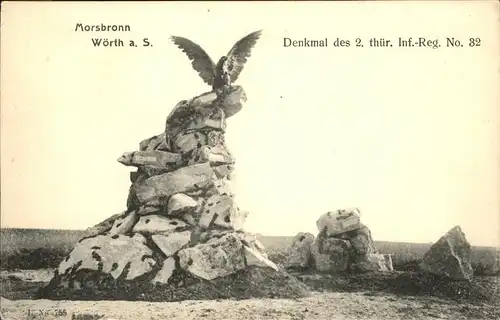 Morsbronn-les-Bains Denkmal des 2. thuer. Inf.- Regiment / Morsbronn-les-Bains /Arrond. de Wissembourg