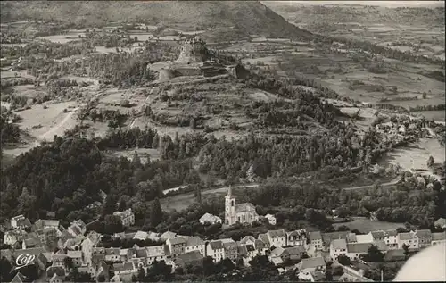 Murol Fliegeraufnahme Eglise le Chateau / Murol /Arrond. d Issoire