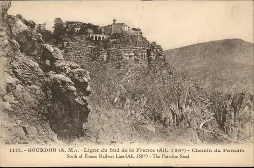 Gourdon Alpes-Maritimes Gourdon Alpes-Maritimes Chemin Paradis * / Gourdon /Arrond. de Grasse