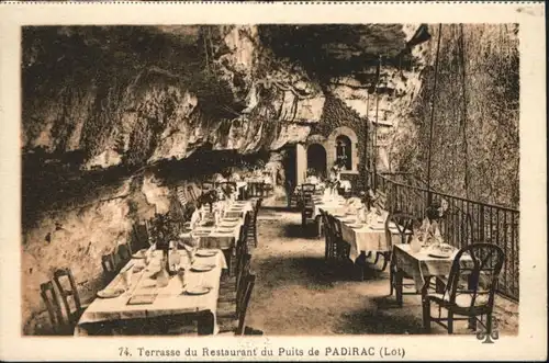 Padirac Padirac Hoehle Grotte Restaurant Terrasse Puits * / Padirac /Arrond. de Gourdon