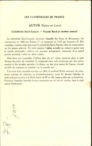 Autun Autun Cathedrale Saint-Lazare * / Autun /Arrond. d Autun