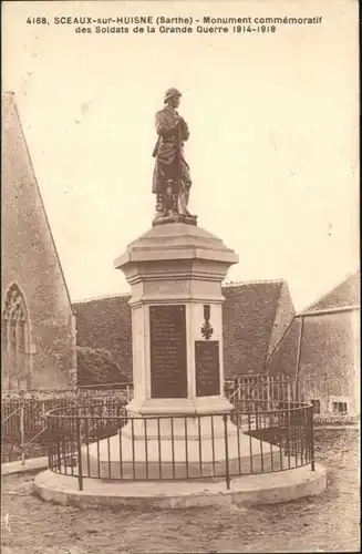 Sceaux-sur-Huisne Sceaux-sur-Huisne Monument Commemoratif Soldat Grande Guerre * / Sceaux-sur-Huisne /Arrond. de Mamers